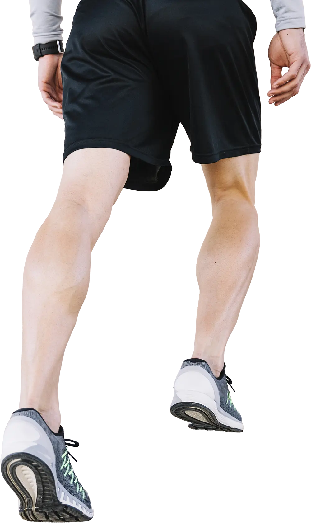 Piernas de deportista después de correr