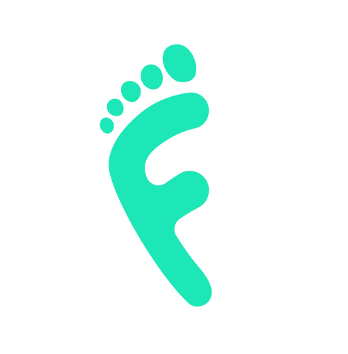 Logo circular de Podología Florenciano en Sant Andreu.